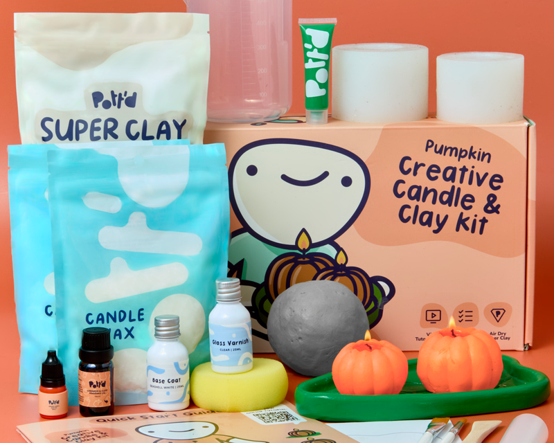 Pumpkin Creative Candle & Clay Kit