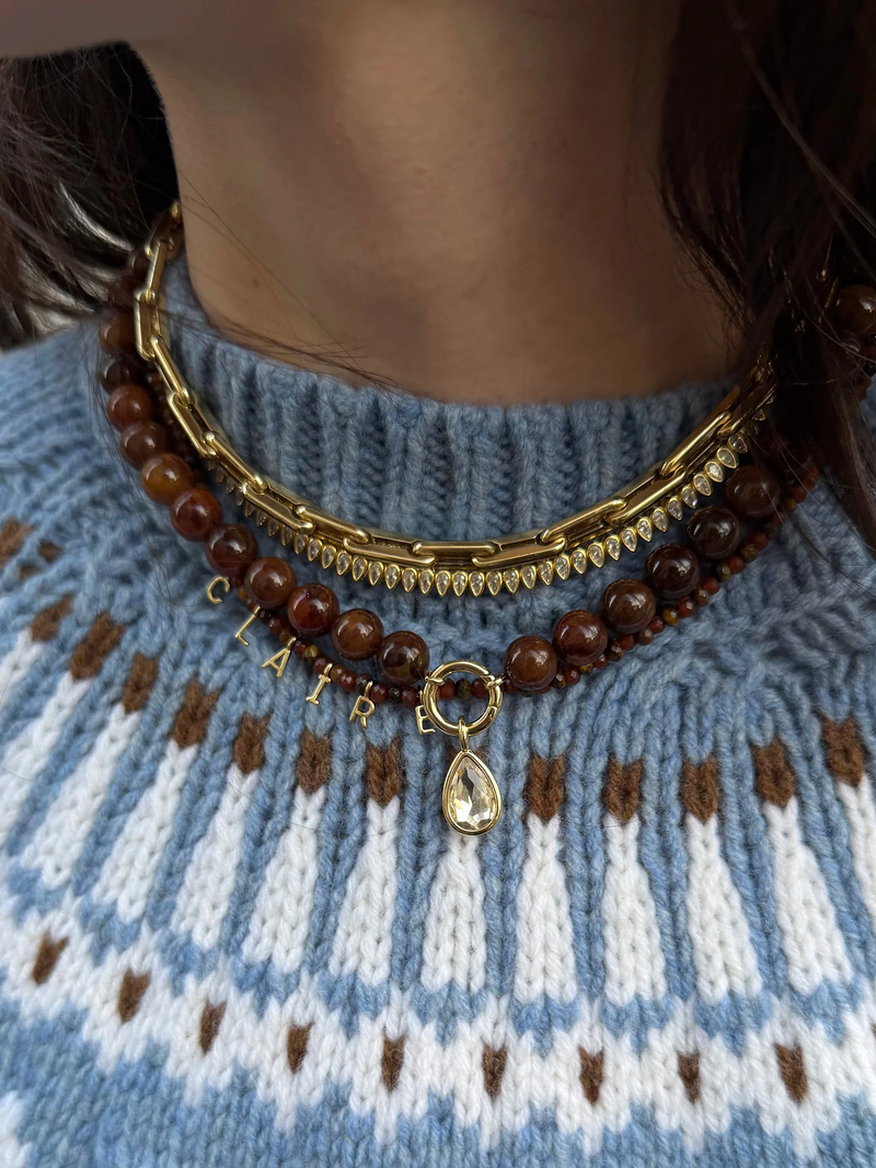 Janette Beaded Ring Necklace