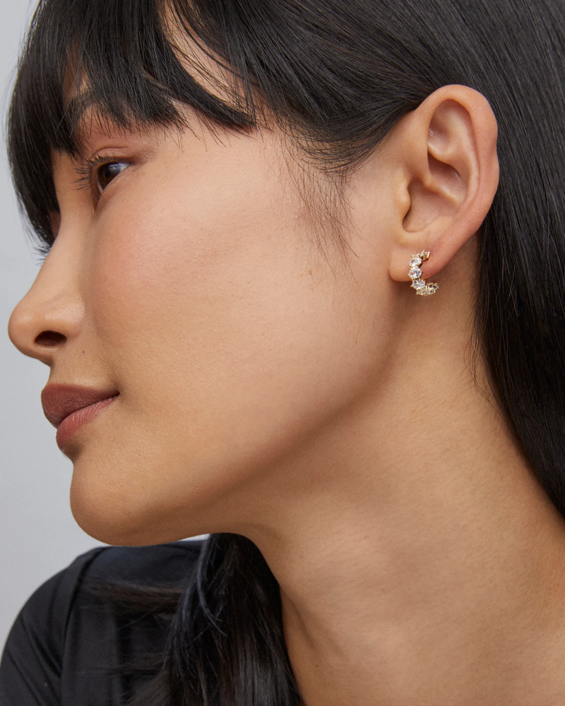 Cailin Crystal Huggie Earrings