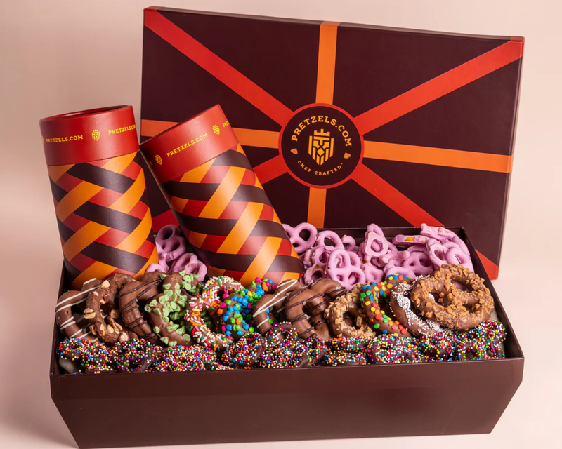 Ultimate Belgian Chocolate Pretzel Twist Basket