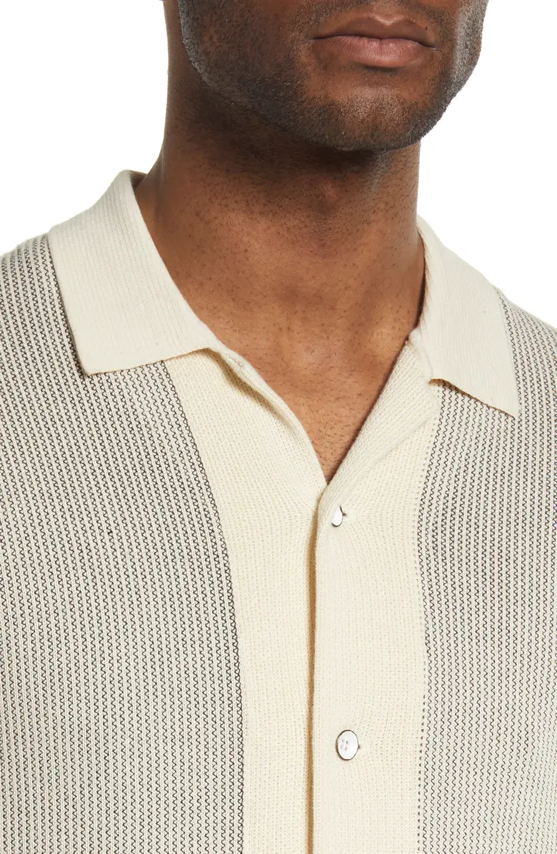 Harvey Short Sleeve Knit Button-Up Camp Shirt