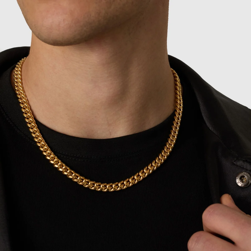 18K Gold Cuban Chain 8mm