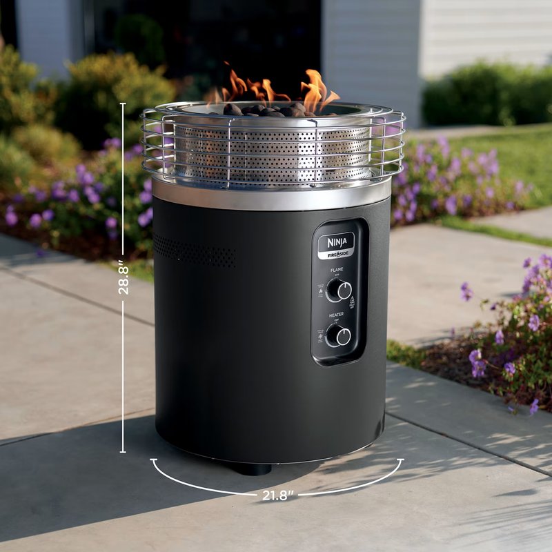 Fireside360 Outdoor Heater & Fire Pit Black