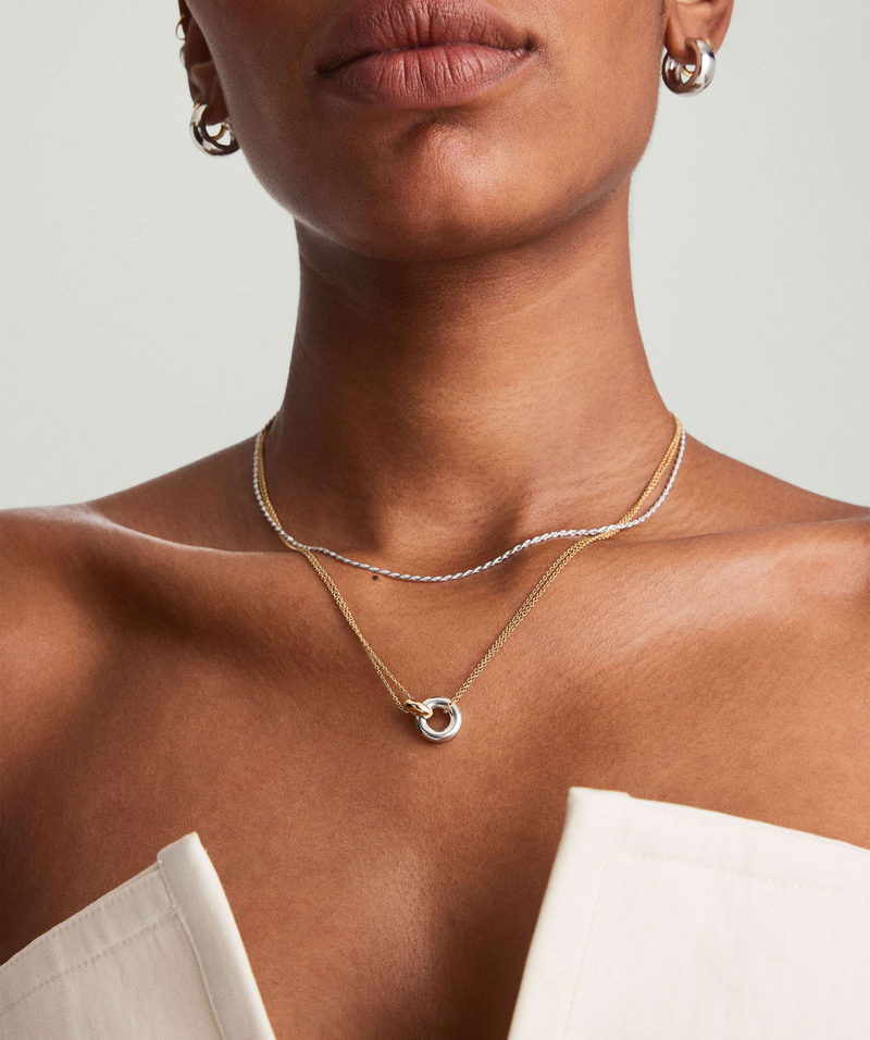 Linked Two Tone Necklace
