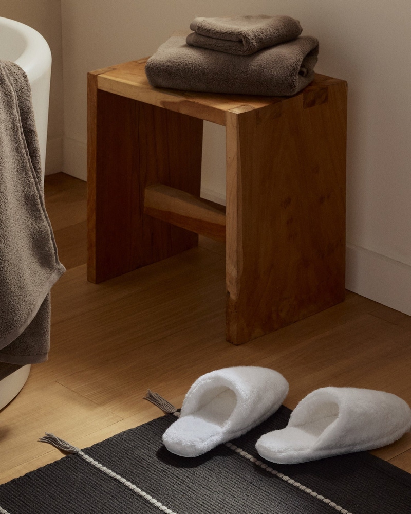 Classic Plush Slippers, White