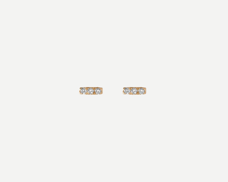 Mini Diamond Bar Earring
