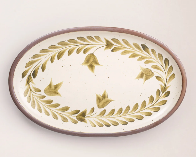 Hand Painted Large Oval Platter