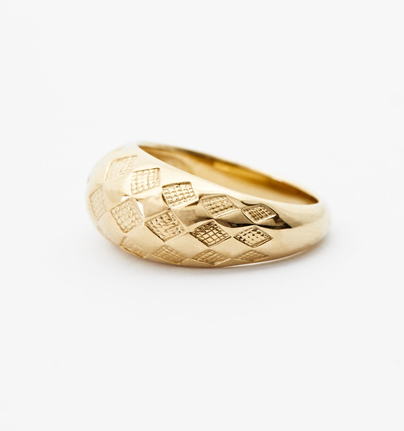 Checker Dome Ring