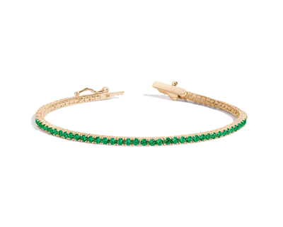 Lab Grown Emerald Tennis Bracelet
