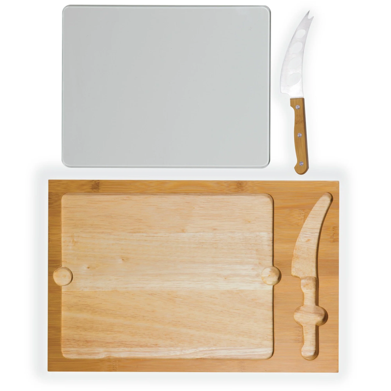 NFL Icon Glass Top Cutting Board & Knife Set