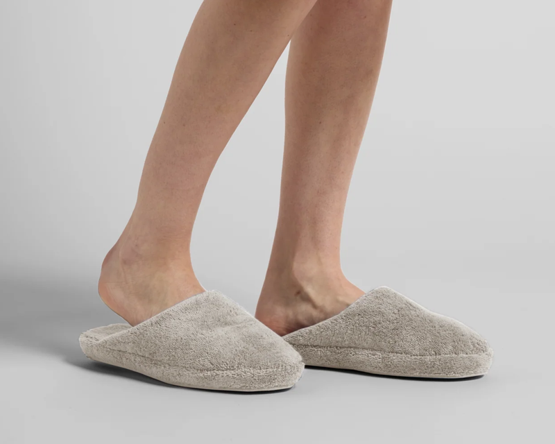 Classic Turkish Cotton Slippers, Bone