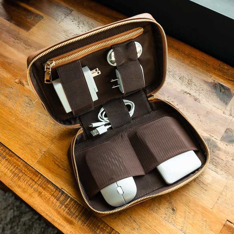 Personalized Leather Tech Case