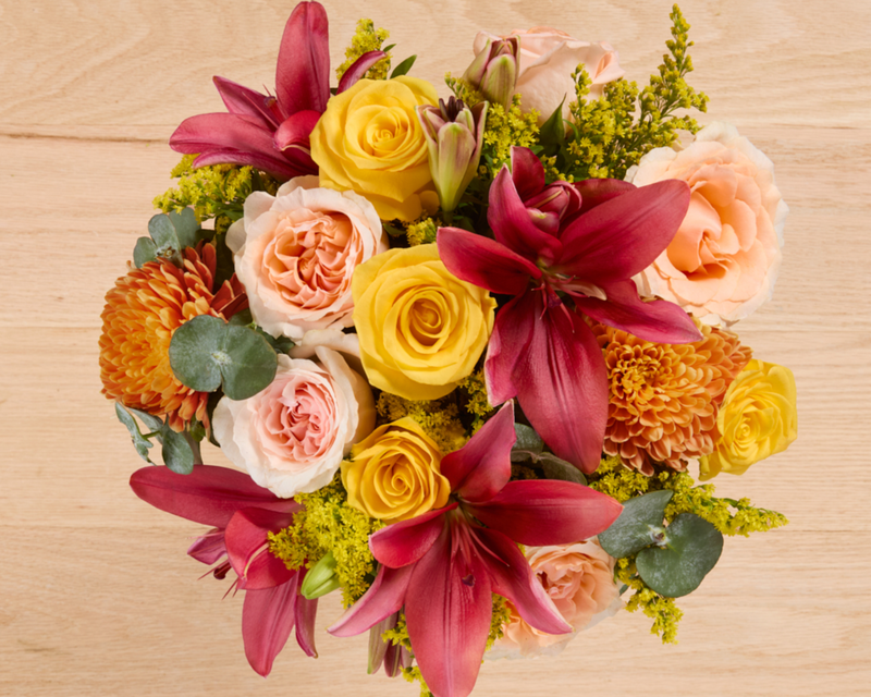 Acorn Lane Original Bouquet with Marina Vase