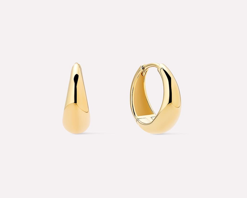 Nate Medium Gold Hoop Earrings