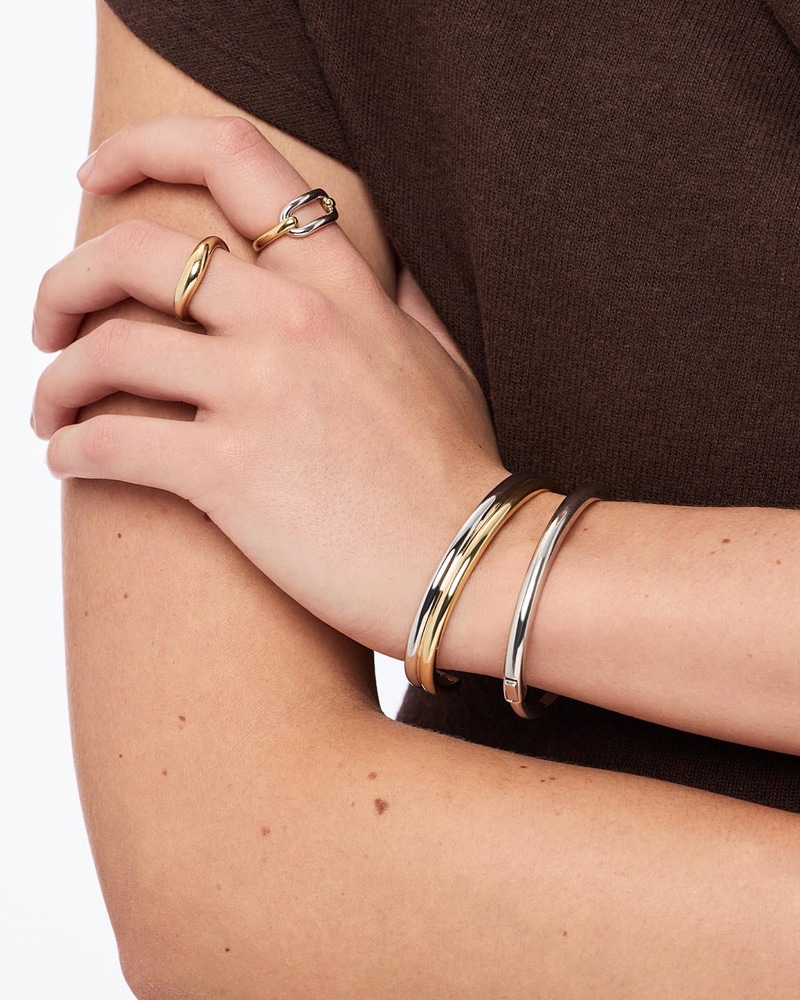 Arlo Double Two Tone Cuff Bracelet