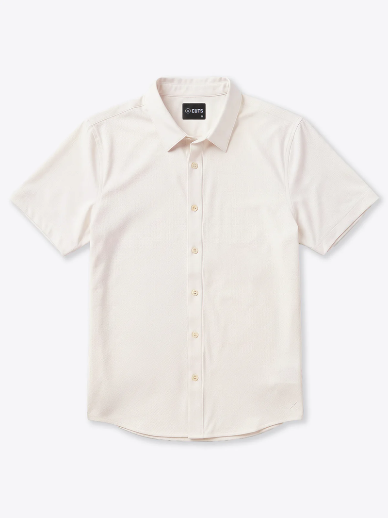 Men's Crossover Button Up, Bone