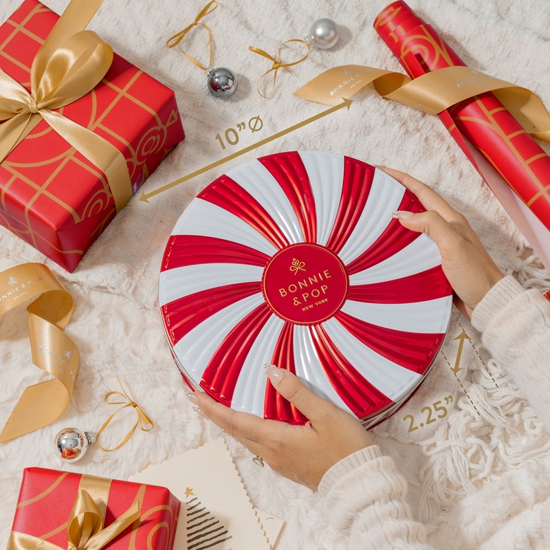 Holiday Treat Tin with Built-in Lazy Susan