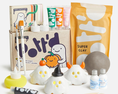 Halloween Mini Ghost Tealight Holder Pottery Kit