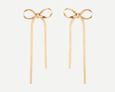 Herringbone Bow Earrings