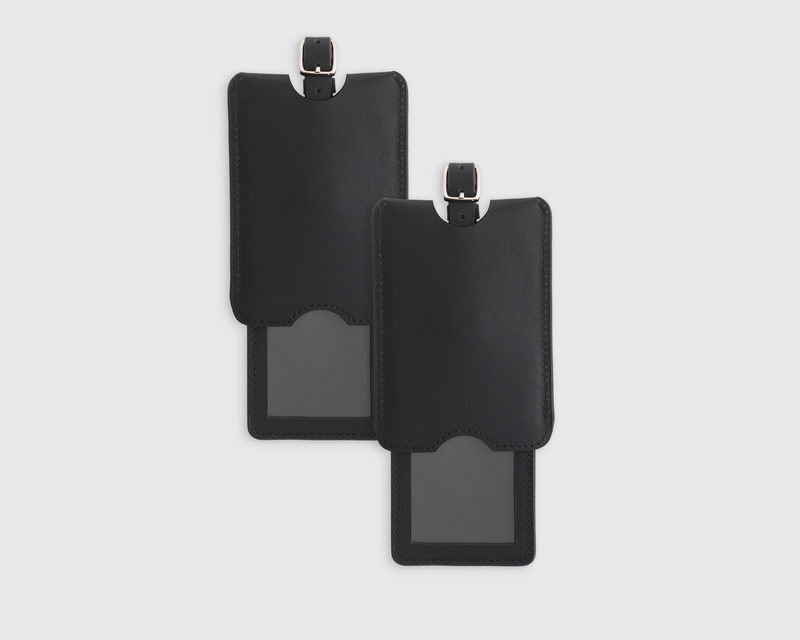 Nappa Leather Luggage Tag, 2 Pack