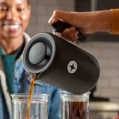 Branded Clara French Press in Matte Black