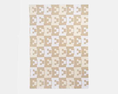 On Repeat Custom Throw Blanket, Beige