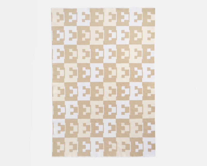 On Repeat Custom Throw Blanket, Beige