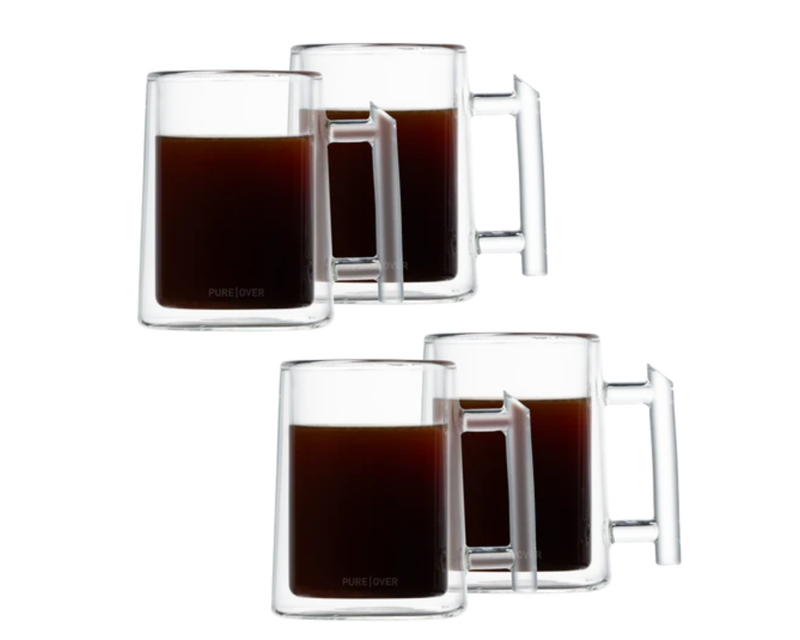 Double-Wall Mugs, Set of 4