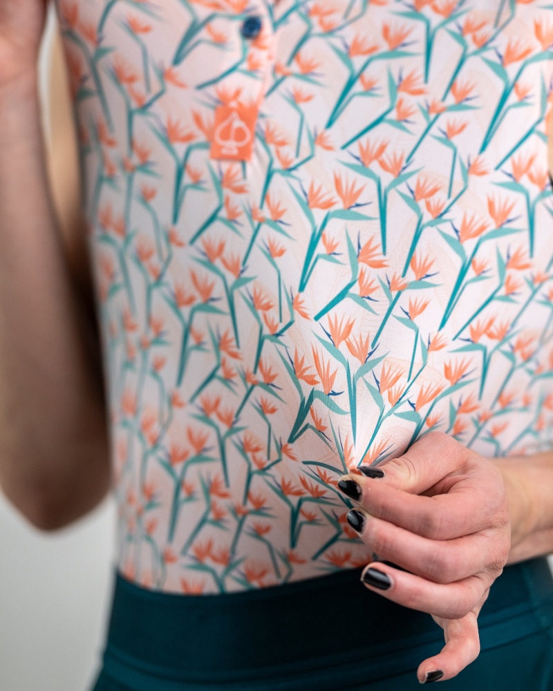 Bird of Paradise Women's Sleeveless Performance Golf Polo