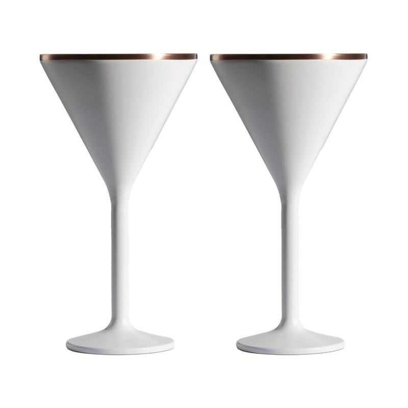 Stainless Steel Stemmed Martini Glass, Set of 2