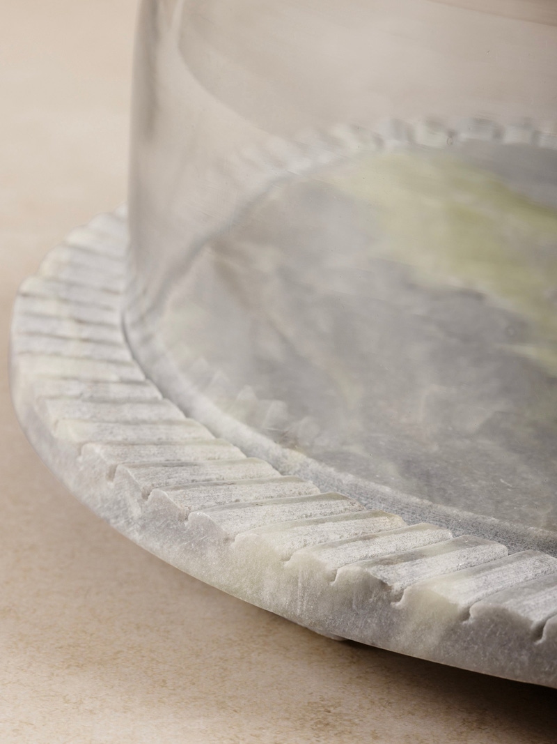 Blinq Onyx Marble Cloche Board