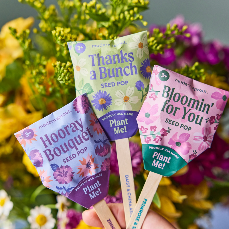 Branded Flower Pop Trio Pouch