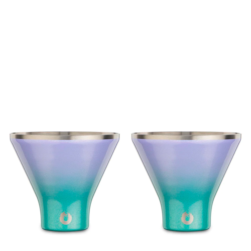 Stainless Steel Martini Glass Set of 2