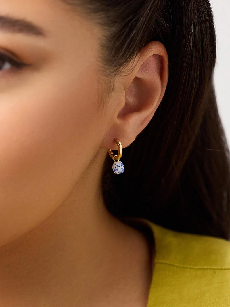 Frida Pearl Huggie Hoops