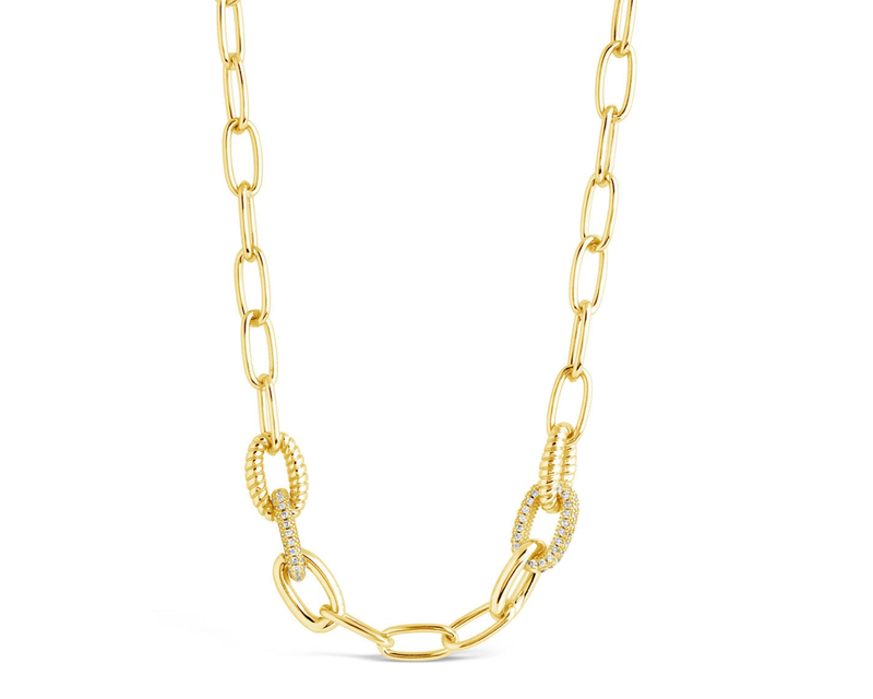 Samar CZ-Encrusted Chain Link Necklace