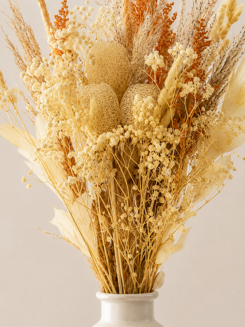 Majestic Dried Flower Bouquet with Vase