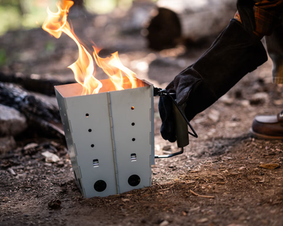 Folding Chimney Starter & Grill