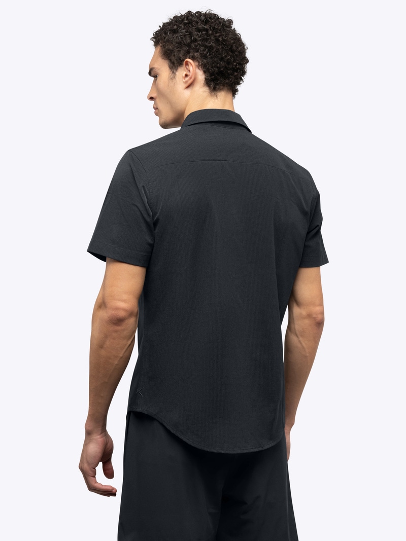 Men's Crossover Button Up, Black