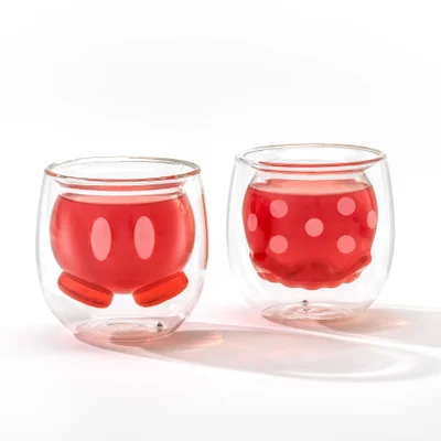 Disney Micky Pants & Minnie Skirt Double Wall 7.4 oz Glasses