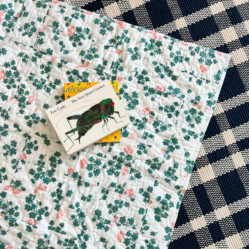 Lewis quilted organic muslin baby blanket - new baby gift 2026 - $120
