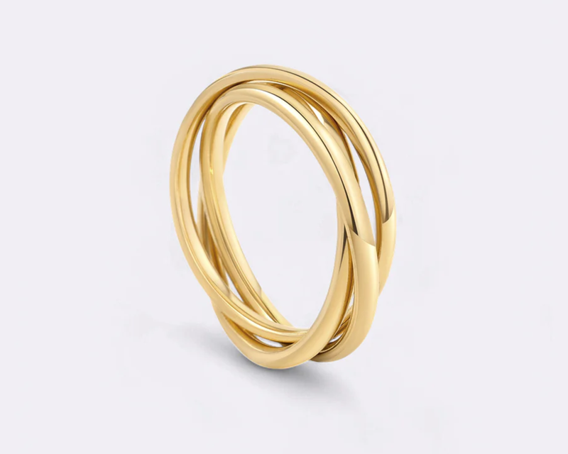 Dainty Interlocking Fidget Ring