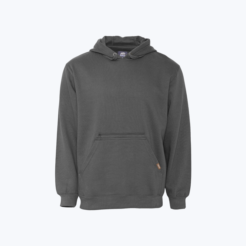 Branded Heritage Zippered Pocket Hooded Pullover Sweatshirt