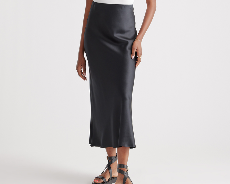 100% Washable Silk Maxi Skirt