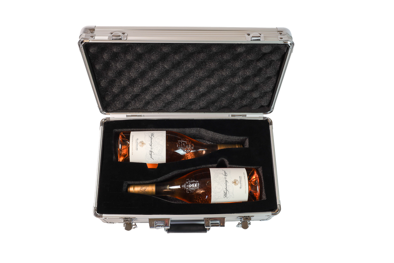 Two Bottles of Whispering Angel with VinBottle Silver Aluminum Case