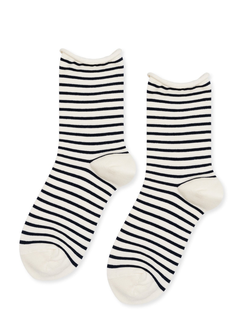 Women's Nautical Stripe Crew Sock