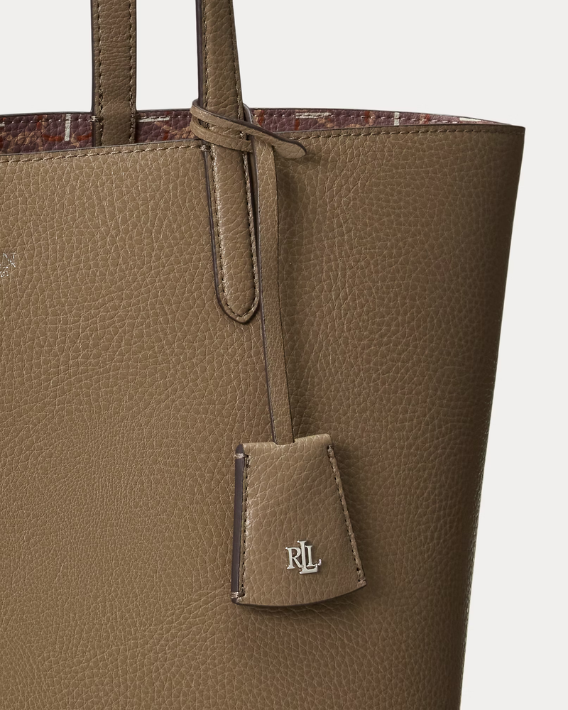 Faux Leather Large Reversible Tote Bag