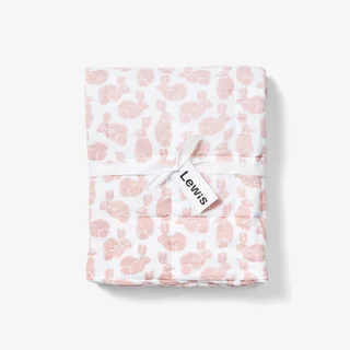 Quilted Baby Blanket Bunny Blush