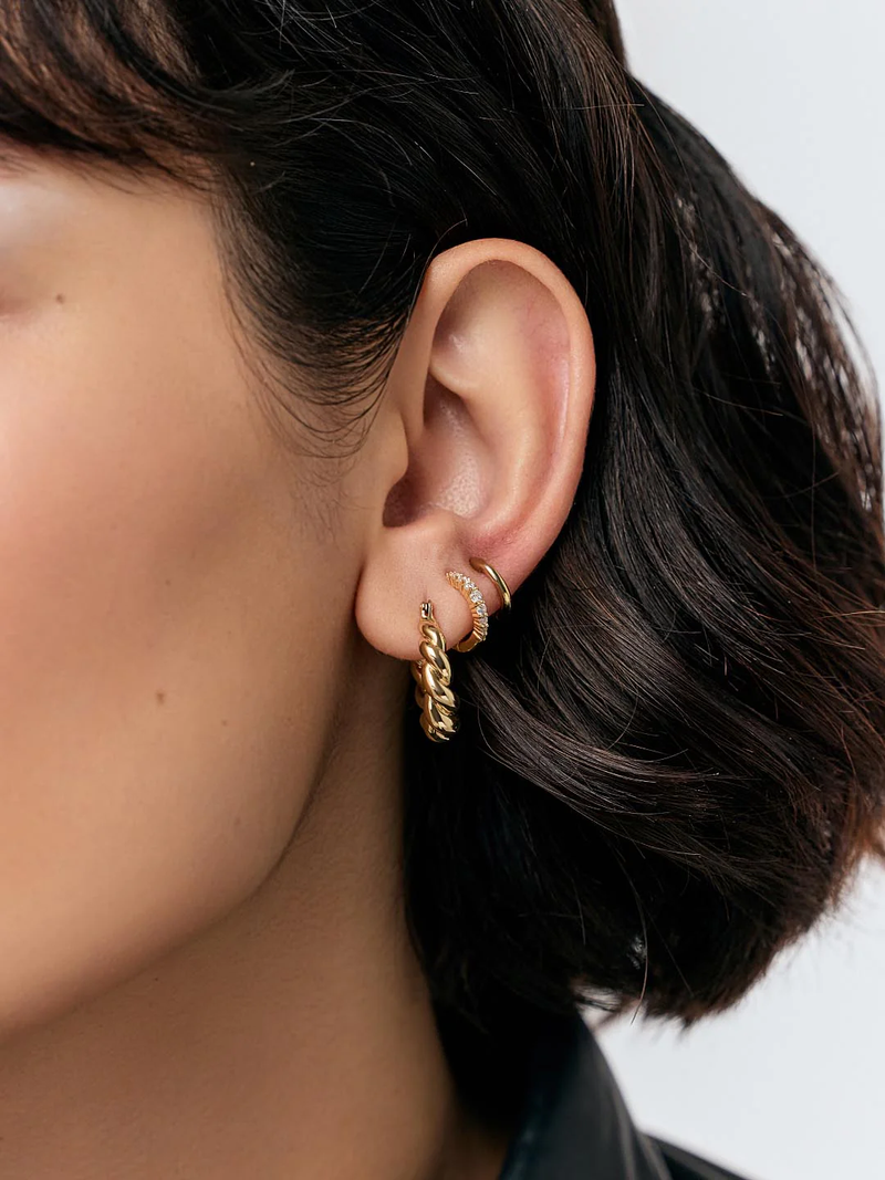 Paris Twisted Hoop Earrings