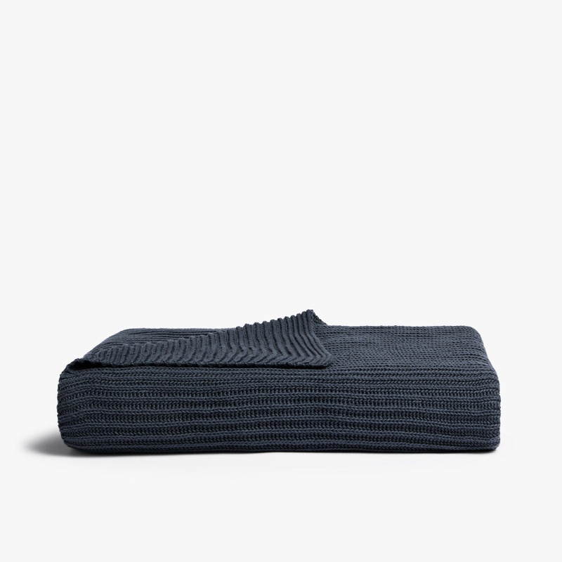 Organic Rib Knit Throw