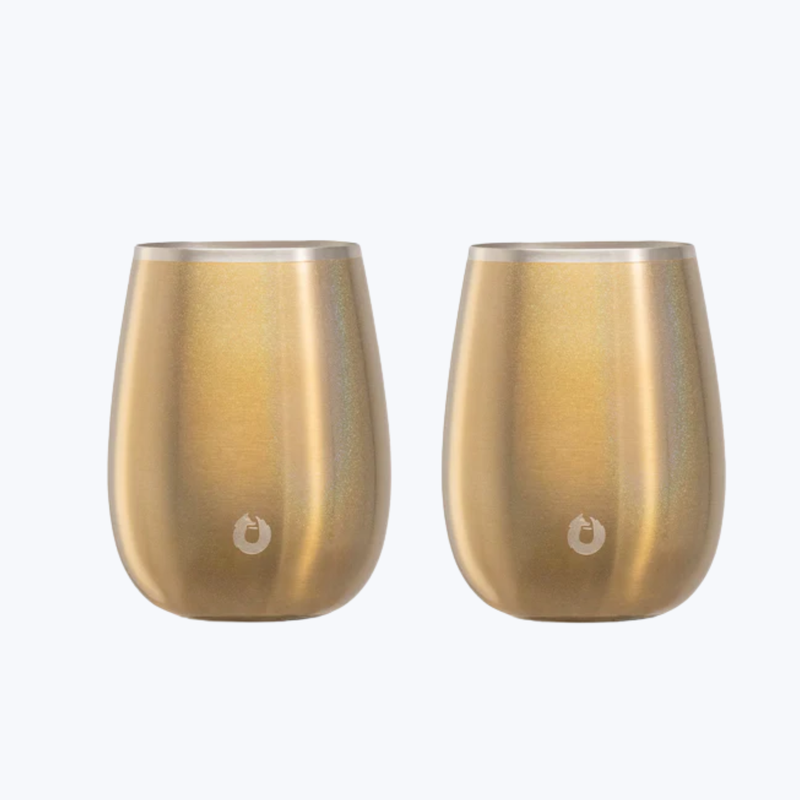 Branded Snowfox Stainless Steel Pinot Wine Glass Set